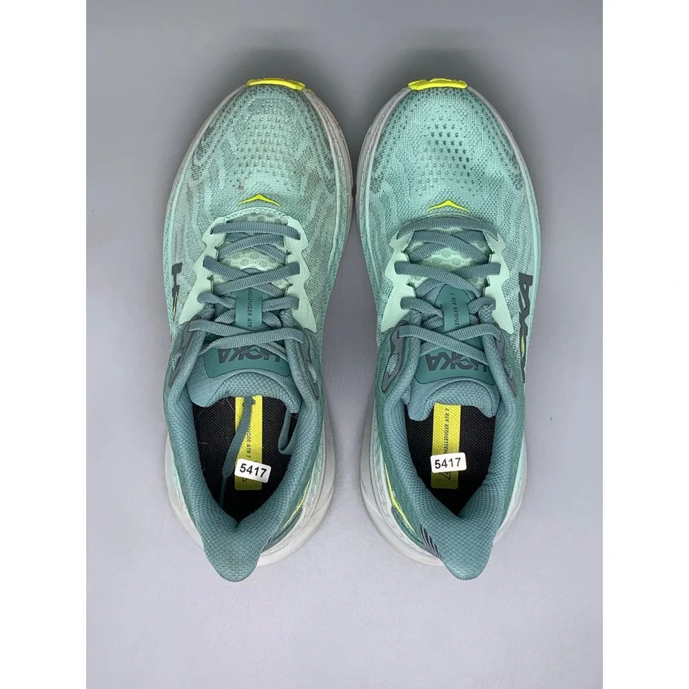 Hoka One Challenger ATR 7 Green Trail Running Shoes Women's Sz 7.5B